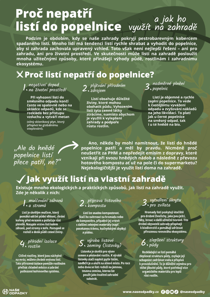 Proč nepatří listí do popelnice