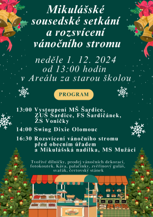 Mikulášské sousedské setkání a Rozsvěcení vánočního stromu 1