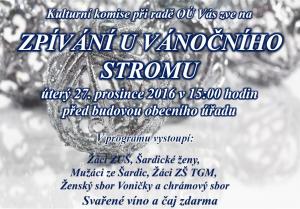 Zpívání u vánočního stromu