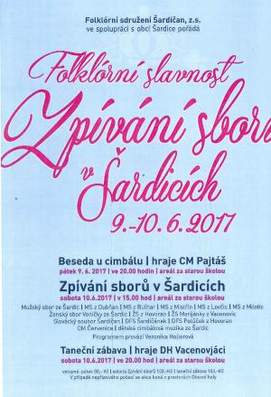 Folklórní slavnost - Zpívání sborů v Šardicích 1