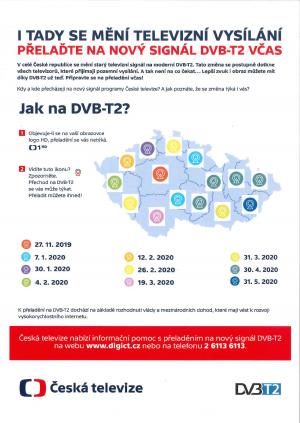 Přelaďte na nový signál DVB-T2 1