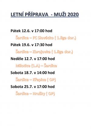 Letní příprava muži 2020 1